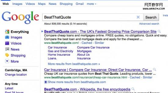 仅仅两周Google就收回了对BeatThatQuote.com的惩罚