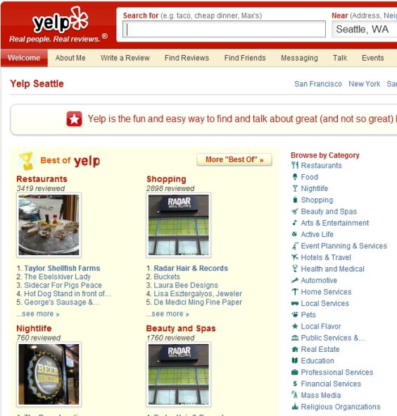 美国消费点评网站Yelp