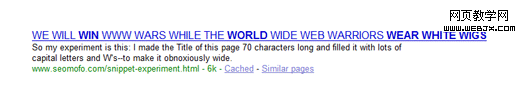 Google SERP showing 70-character title 1