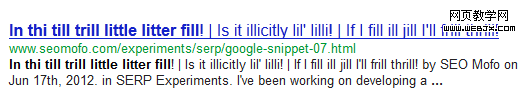 Google SERP showing 107-character title
